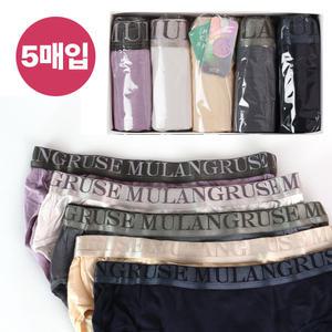 탑라인 MZ감성 미셀레 데일리 여성 미디 팬티 5P 세트/요일팬티/20대속옷