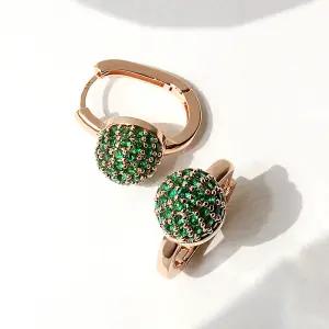 [루브르파리] 14K G.F 테라드 에메랄드 원터치 귀걸이 EA3067