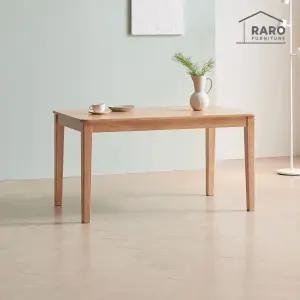 [/착불배송] 누크 1250 고무나무 원목 낮은 4인 식탁 테이블 단품