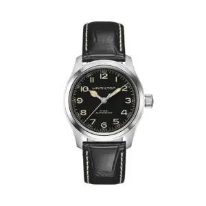 해밀턴 H70405730 카키필드 머피 남성 가죽 오토매틱 38mm