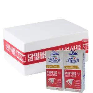 칸디아 휘핑크림 1000ml x 12개 동물성 생크림