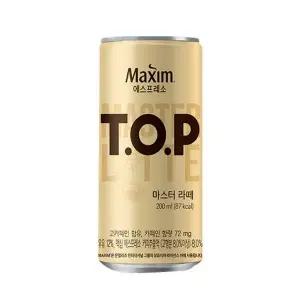 맥심 티오피 마스터라떼 200ml x 72캔 / 캔커피 TOP 커피음료
