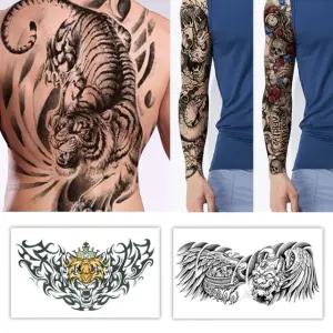 타투스티커 도안 판박이 지워지는 팔 허벅지 등 다리 셀프 컬러 문신 대형 반팔 긴팔 헤나