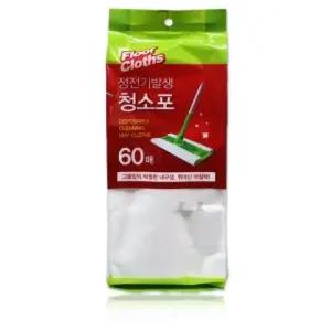 (60매) 정전기발생 청소포 밀대 물걸레 바닥청소/걸레/정전기포/물걸레포/물걸래/일회용/패드/먼지/청소