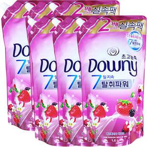 다우니 초고농축 탈취파워 섬유유연제 베리베리와 바닐라 리필 1.6L 6개