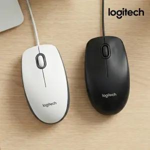 국내정품 로지텍코리아 M100r 유선 마우스 블랙 좌우대칭형 디자인으로 왼손잡이도 사용가능/KH