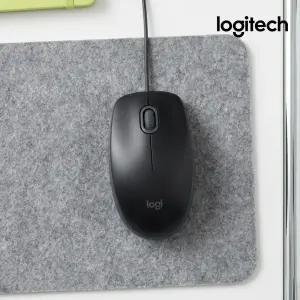 (국내정품) 로지텍코리아 M110 USB 유선 무소음 마우스 블랙 좌우대칭형 디자인으로 왼손잡이도 사용가능