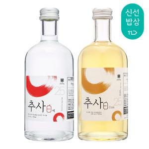 [품질보장] 예산사과와인 추사백25세트 25도 350mlx2병 추사백오크x1,추사백x1,온더락잔