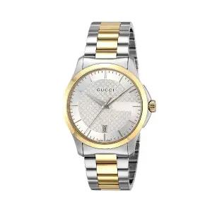 구찌 YA126450 G타임리스 남성 메탈 쿼츠 38mm 옐로우골드