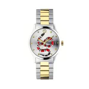 구찌 YA1264075 G타임리스 남녀공용 메탈 쿼츠 38mm