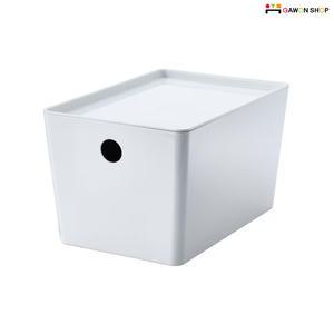 이케아 KUGGIS 수납함과 뚜껑 (26x15x18cm/화이트)/플라스틱정리함