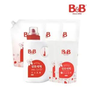 [증정] 유아 섬유 세탁세제 용기 1500ml 1개 +리필 1500ml 3개 (+800ml 2개증정)