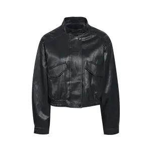 [JJ지고트](광주신세계)세미 모크넥 레더가죽 점퍼 GR4N0JK421