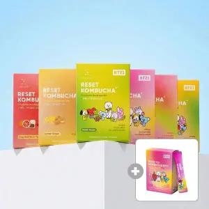 [에브리데이즈](+콤부차 1박스)[아마존 1위] 에브리데이즈 리셋 콤부차 혼합 6가지맛 60입 (복숭아/청포...