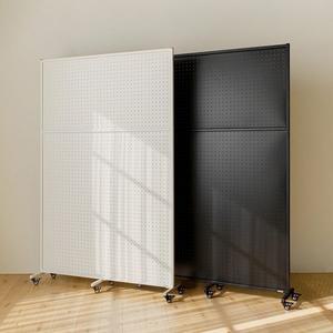 [레트로하우스]틴우드 타공판 철제파티션 1200 스탠드 세트 (바퀴포함)