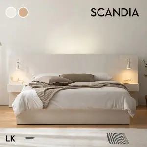 [스칸디아]무디 호텔 수납침대(LK)+협탁 2EA(50T 럭셔리 티타늄 독립 포켓스프링 매트리스)