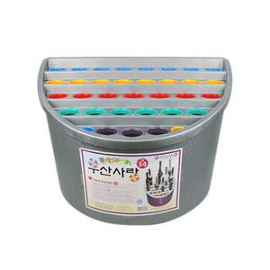 이동식 우산사랑 34구 실버 우산꽂이 대용량 학교 사무실 업소용