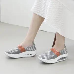 매쉬 키높이 슬립온 우븐슈즈 (5cm) 루미너스