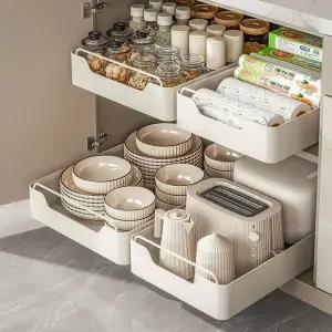 TLB 풀아웃 주방 슬라이딩 선반 싱크대 수납장 무타공 서랍형