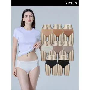 [비비안 스킨핏] 여성팬티 햄라인 팬티 8종세트_P398211663