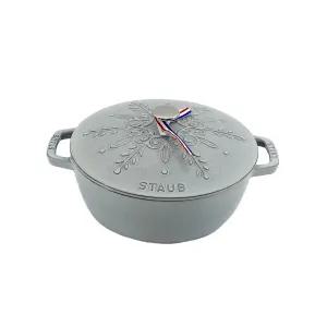 스타우브 B품 스노우플레이크 화이트트러플 24cm 프렌치 오븐 인덕션 무쇠 주물냄비