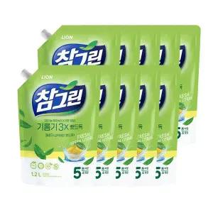 [참그린]레몬녹차 기름기뽀드득 1.2L 리필 x 10개