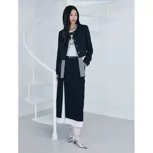 [에고이스트](센텀시티점)밑단 배색 포인트 H라인 롱 스커트 (ER1WS260)