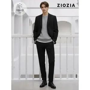 [지오지아] 블랙 스트레치 캐주얼 셋업 수트 (AAD4KG1601_AAD4PP1601_BK)