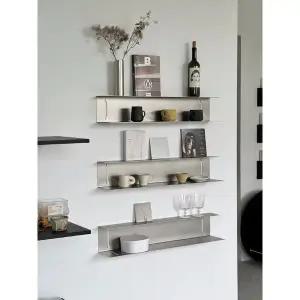 모던 스텐 진열대 벽걸이 수납 스테인리스 벽선반 디스플레이 스틸 60x15x15cm