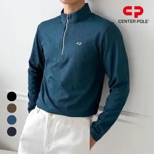 센터폴 남자 봄 가을 반집업티셔츠 등산 캠핑 낚시 스판긴팔티 CN5MT310