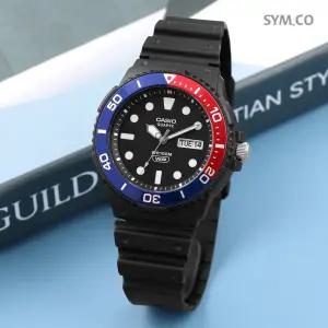 정품 스타샵 카시오 MRW-230H-1E2 다이버룩 회전베젤 데이데이트 스포티 남자 우레탄 시계 c125