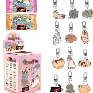 랜덤 아크릴 키링 귀여운 냥냥 가방 고양이 아크릴 키링 파우치 선물 덕질 뽑기 팬시