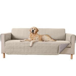 고릴라 그립 특허받은 방수 슬립 저항성 70인치 소파 보호 커버, 가죽 또는 패브릭 소파 쿠션, 대형 마이크로수데 가구 커버 반려견 반려동물 세탁기 세탁기 슬립 커버, 타우페