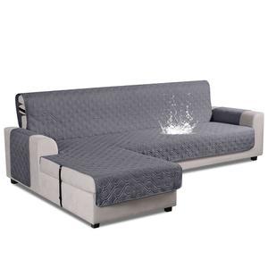 반소피 업그레이드된 섹션형 소파 커버 100% 방수 L자형 소파 슬립커버 리버서블 체이스 라운지 커버 반려동물 반려견 고양이(대형, 다크 그레이)를 위한 섹션형 소파 가구 보호 커버