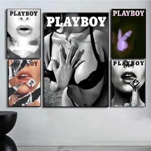 섹시한 여성 연예인 잡지 플레이보이 캔버스 회화 포스터 HD 품질 벽 예술 그림 연구실 장식