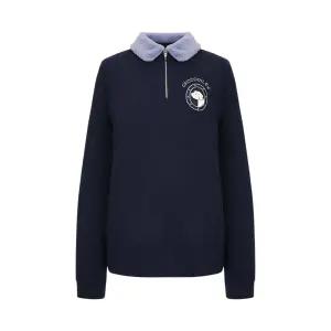 [크로커다일레이디] 크로커다일레이디 퍼 배색 카라 티셔츠CLCWTS212