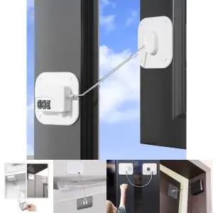 장만A608 와이어 도어락 비밀번호식 안전락 보안 창문 문열림방지 가구문 열림 방지/클로저/도어/현관문