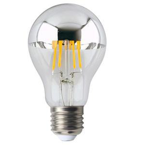 6W 멘트 타입 실버 램프 에디슨 크롬 E26 빈티지 A60 하프 전구 장식