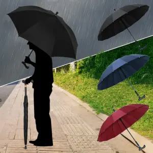 16K 지팡이겸용 장우산 대형 자외선차단 원터치 이중방수코팅우산