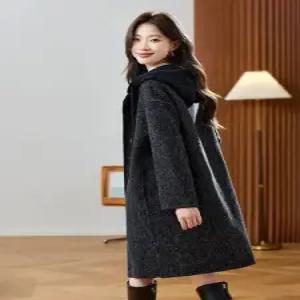 가을 겨울 여성 롱 모직 울 야구 잠바 코트 후드 리버시블 1PICK4