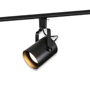 KDT 인테리어 레일용 등기구 원통형, 블랙, 1개