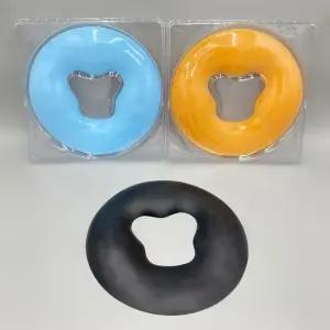 얼굴 베드 편한 베개 벼개 마사지   안면 원형 쿠션 눌림방지 베게 배게 도넛 푹신한 실리콘 엎드려자는