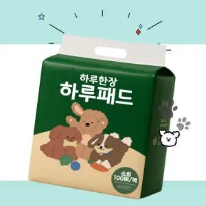 강아지 배변패드 반려견 애견 하루패드 소형 100매입 1개