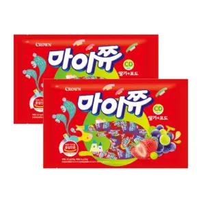 테온셀 마이쭈 딸기맛+포도맛 대용량 952g x 2개 마이쮸 카라멜 학교간식 어린이 젤리