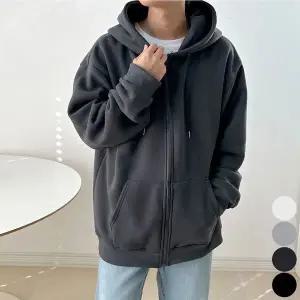 [하프클럽/]남성 투웨이 집업 후드 점퍼 기모안감 겨울 후드티