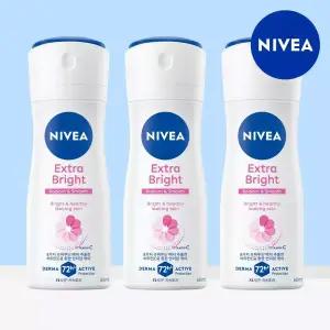 니베아 데오드란트 스프레이 엑스트라 브라이트 60ml 3개