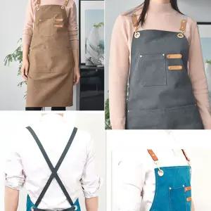 작업용 포켓 앞치마/바리스타/미용실/예쁜/조끼형/미용/업소용/요양/보호사/카페/방수/비닐/식당/프릴/미술