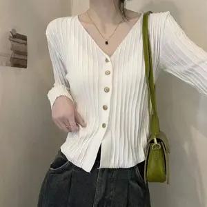 OHS-CWAG5092 여성 골지 V슬림 가디건