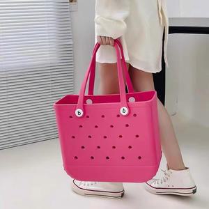 실리콘 목욕 수영장 바구니 중간 장미 작은사이즈 가방 빨강