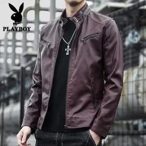 가죽 점퍼 자켓 재킷 아우터 플레이보이 남자 남성 천연 가을/겨울 스타일 슬림핏 트렌디 모터사이클 플리